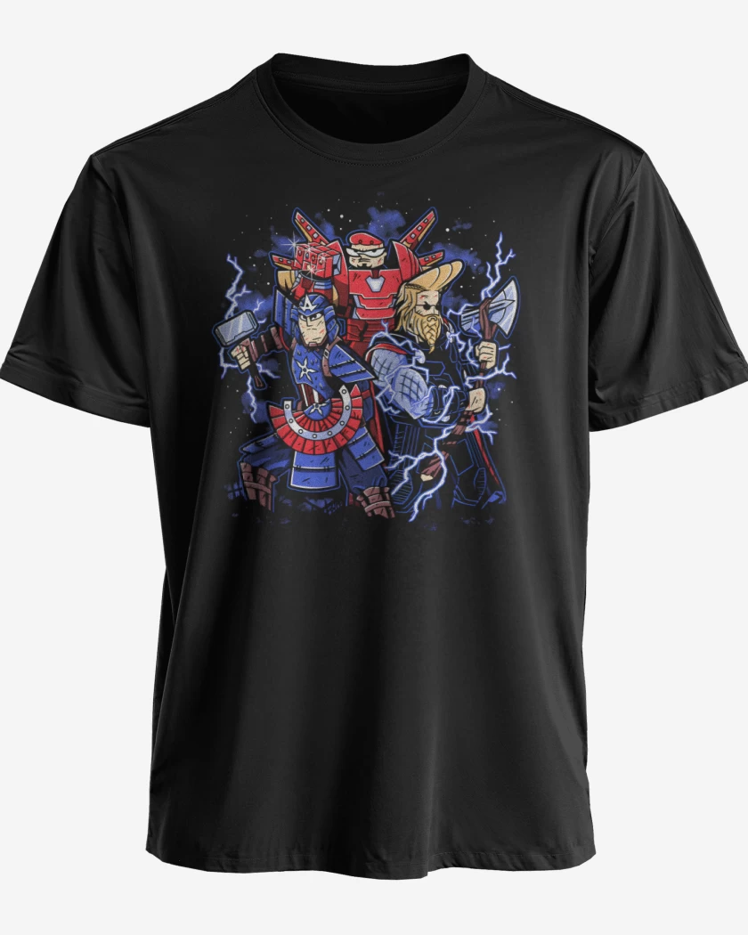 Polera premium Negro de Cartoonvengers