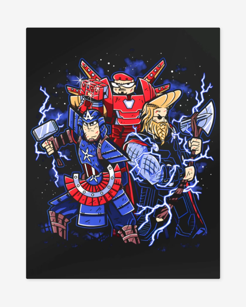 Print metalico Negro de Cartoonvengers
