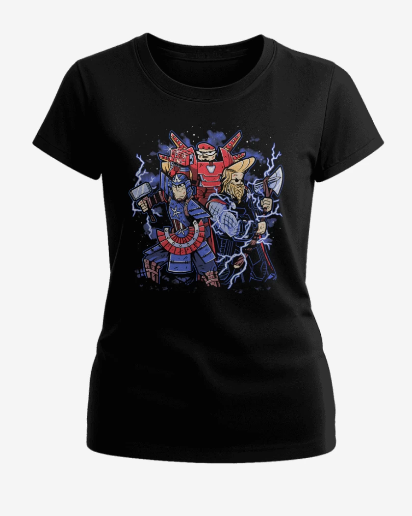 Polera de Mujer Negro de Cartoonvengers