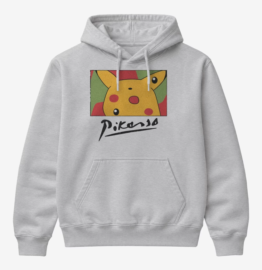 Poleron Canguro básico Gris Melange de Pikasso