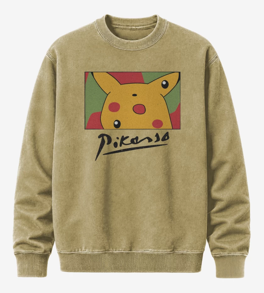 Poleron Polo Acid Wash Beige de Pikasso