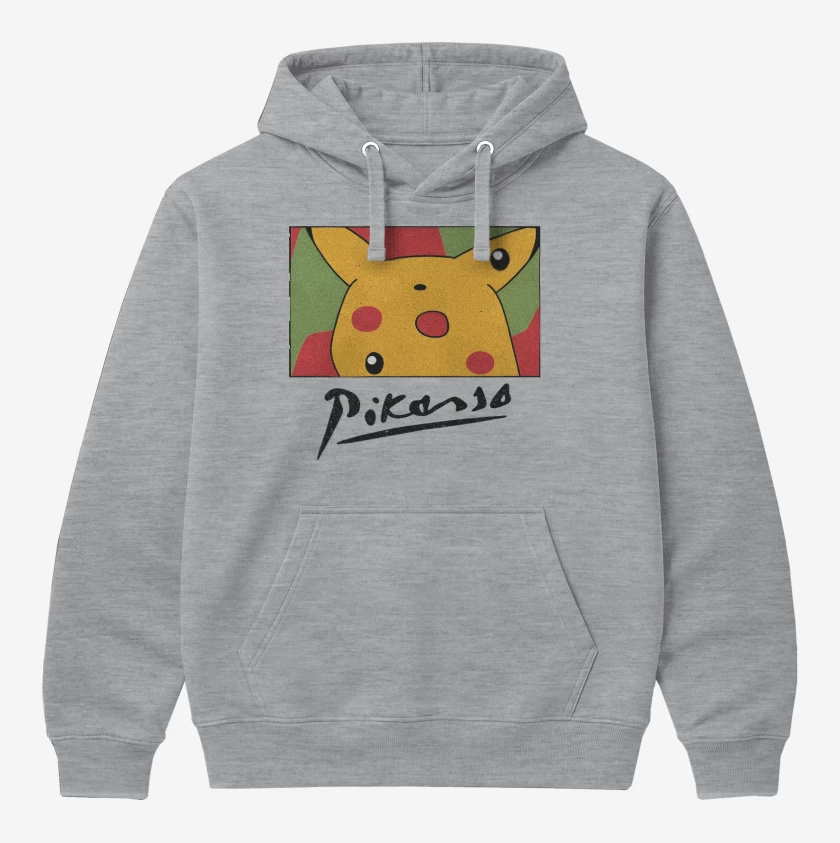 Polerón Canguro Gris Melange de Pikasso