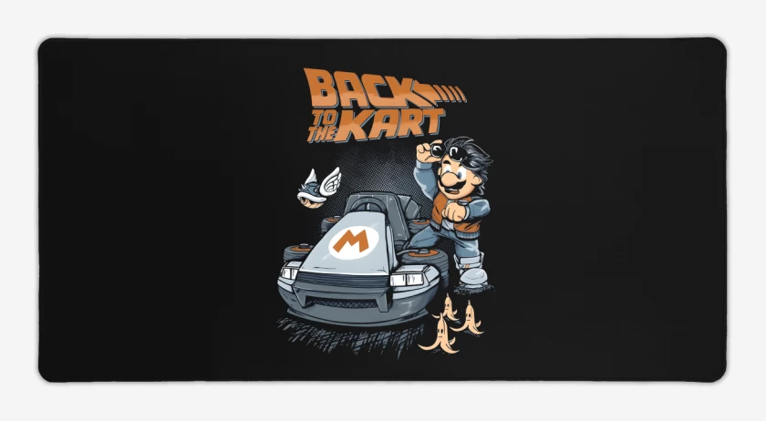 Mouse pad Gamer Negro de Back to the Kart