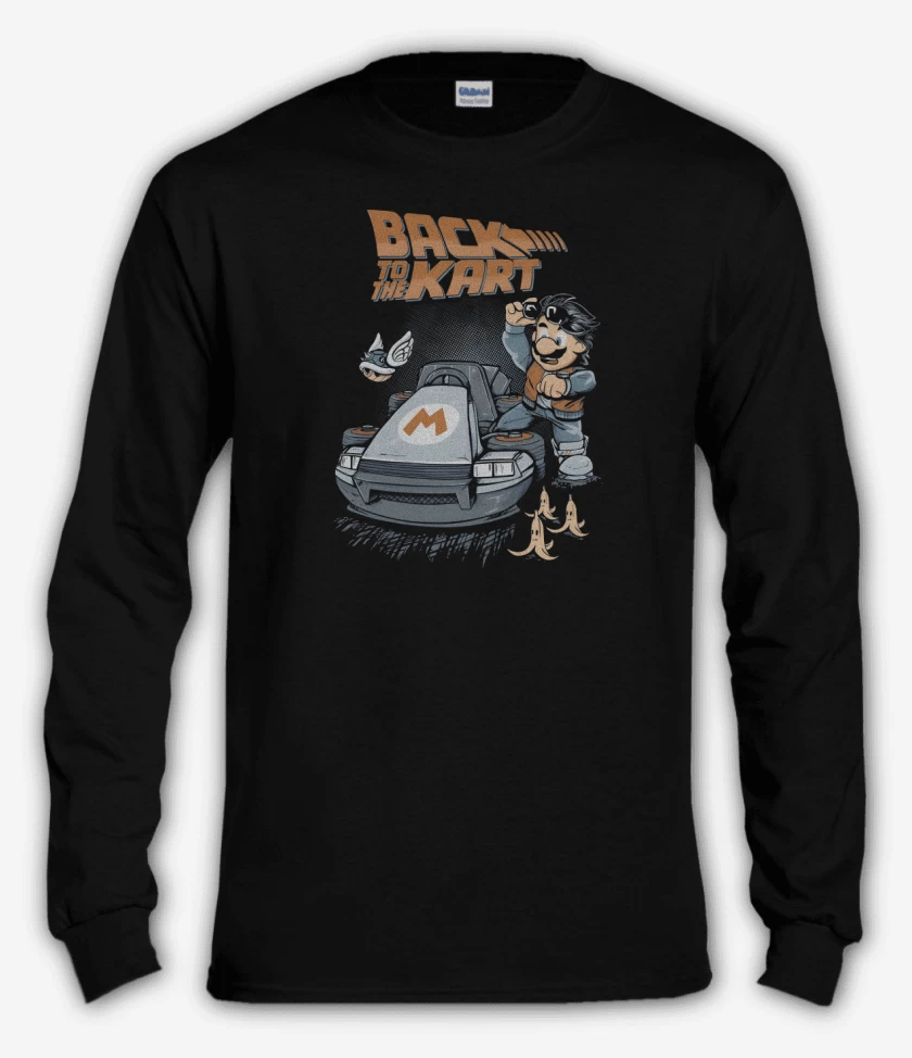 Polera manga larga Negro de Back to the Kart