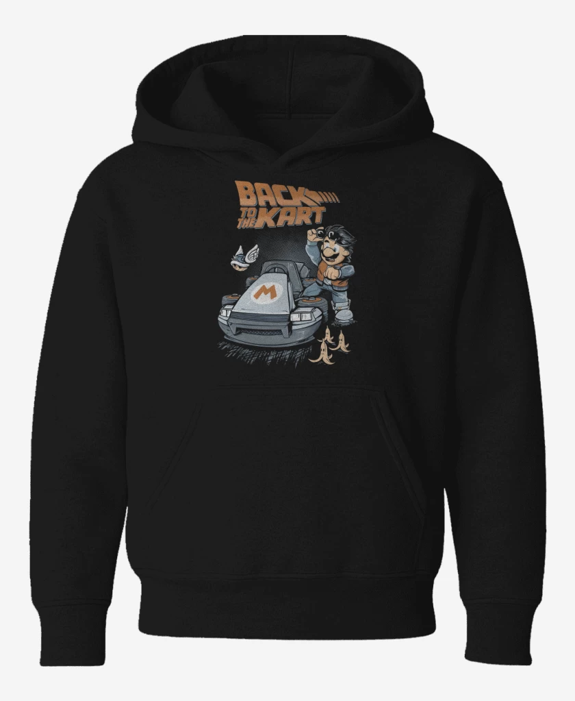 Poleron de niño Negro de Back to the Kart