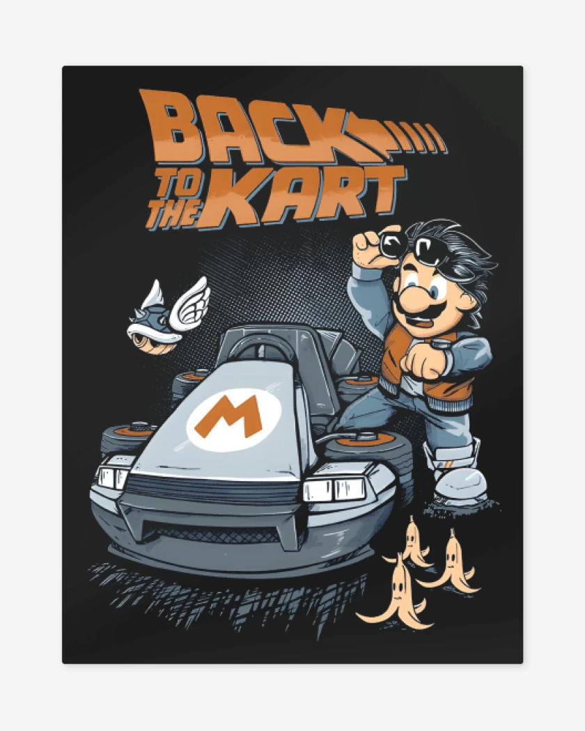 Print metalico Negro de Back to the Kart