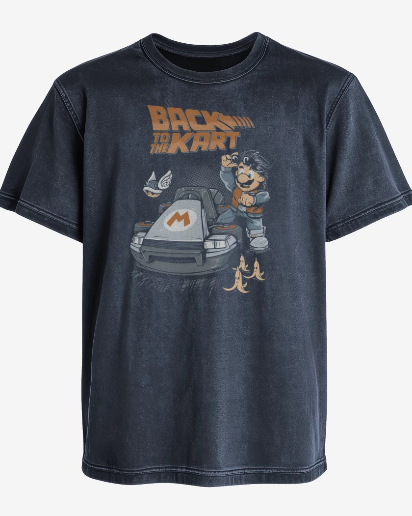 Polera desgastada Azul Marino de Back to the Kart