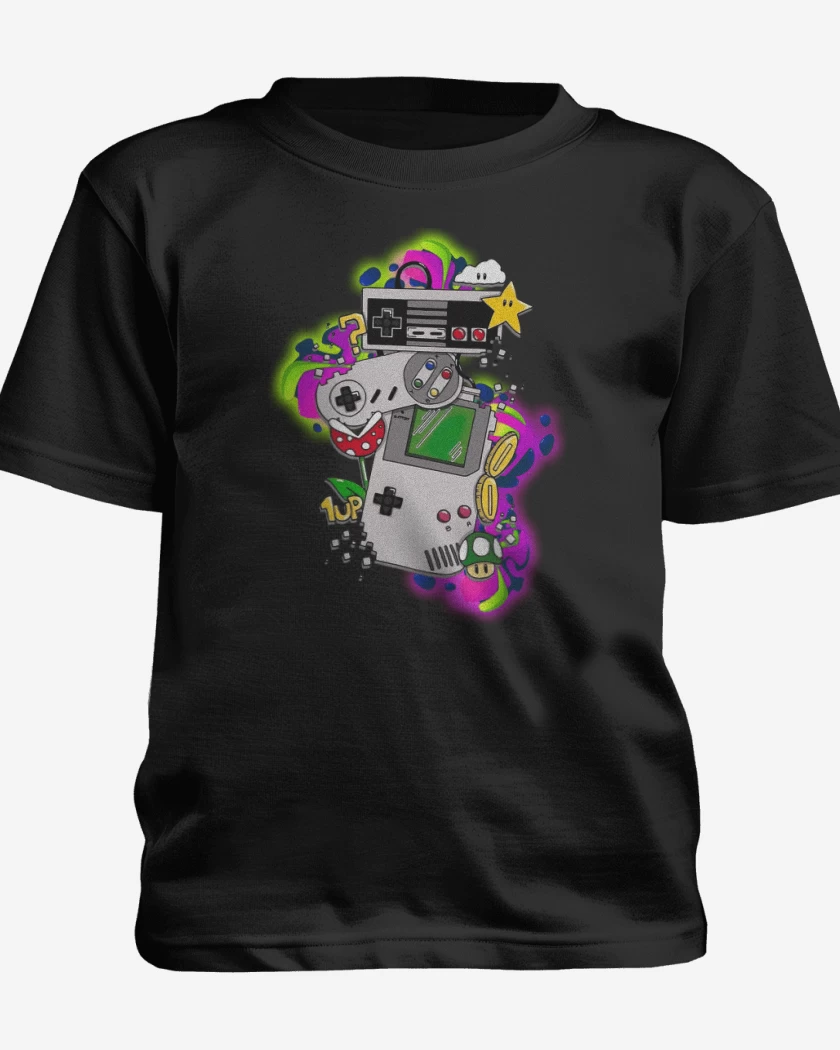 Polera de niño Negro de Joystick Classics