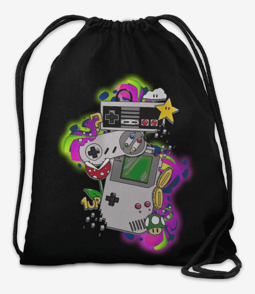 Mochila Negro de Joystick Classics