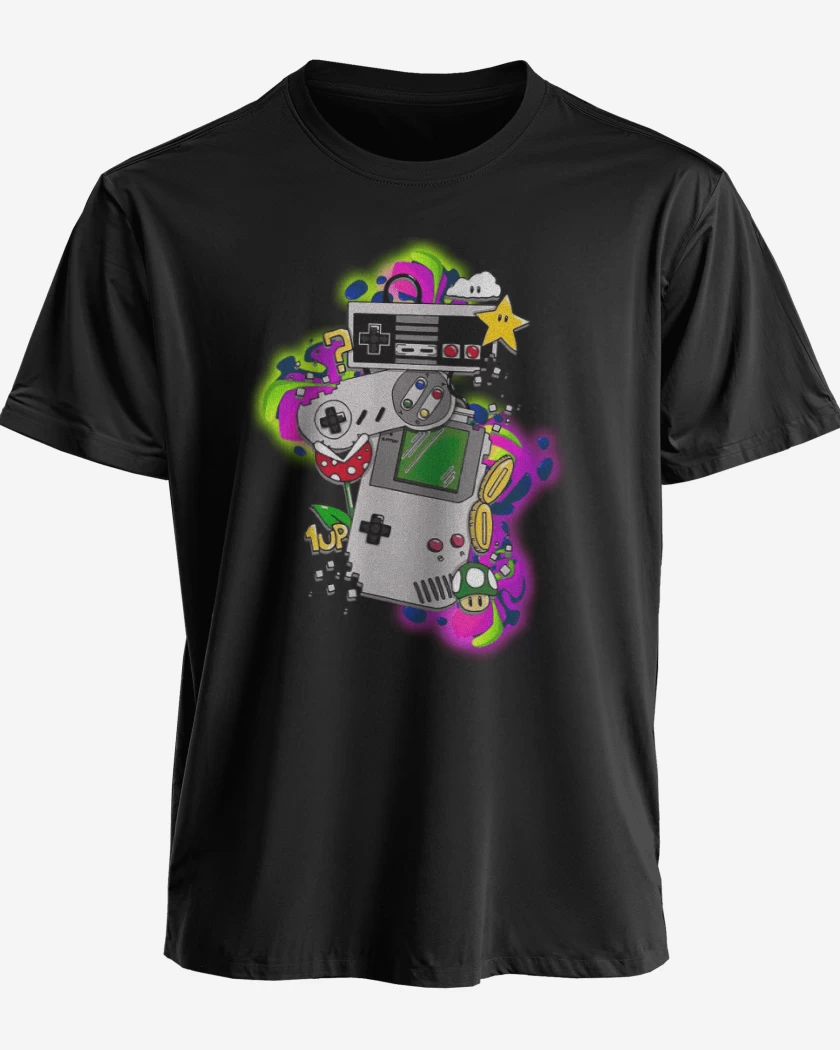 Polera premium Negro de Joystick Classics