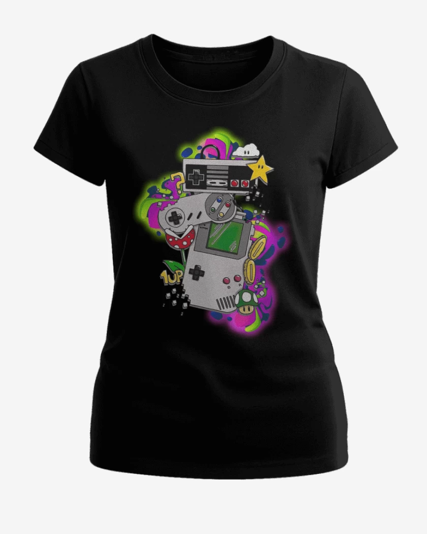 Polera de Mujer Negro de Joystick Classics