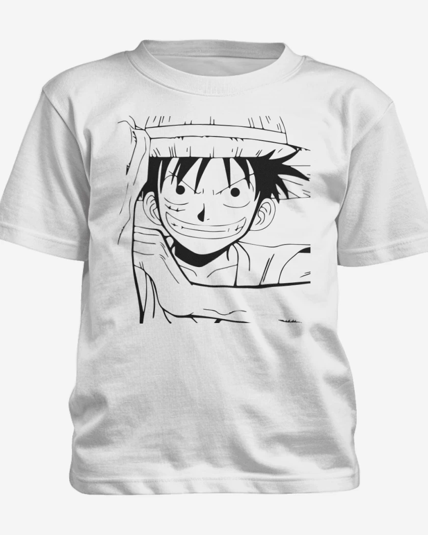 Polera de niño Blanco de Luffy