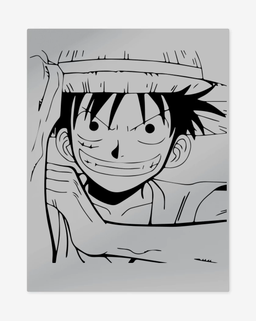 Print metalico Gris Melange de Luffy