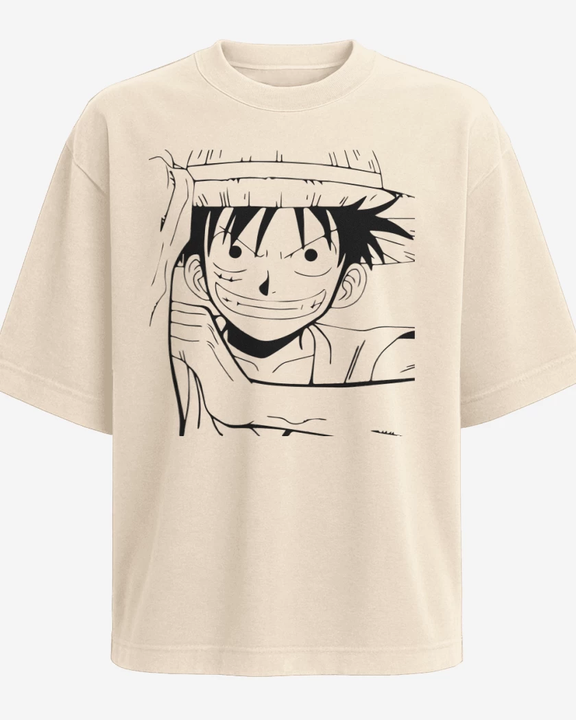 Polera Oversize Beige de Luffy