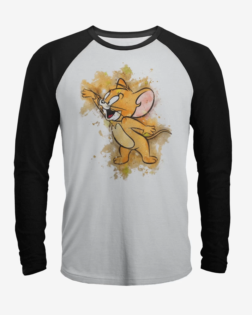Polera Raglan Blanco / Negro de Jerry