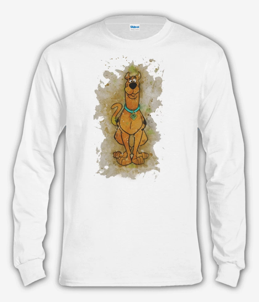 Polera manga larga Blanco de Scooby 
