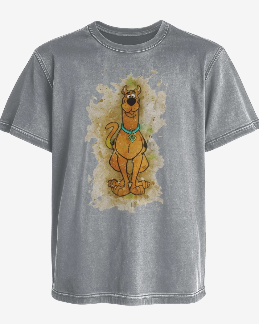 Polera desgastada Gris Melange de Scooby 