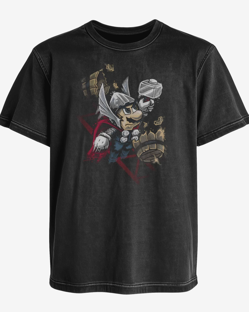Polera desgastada Negro de Thorio