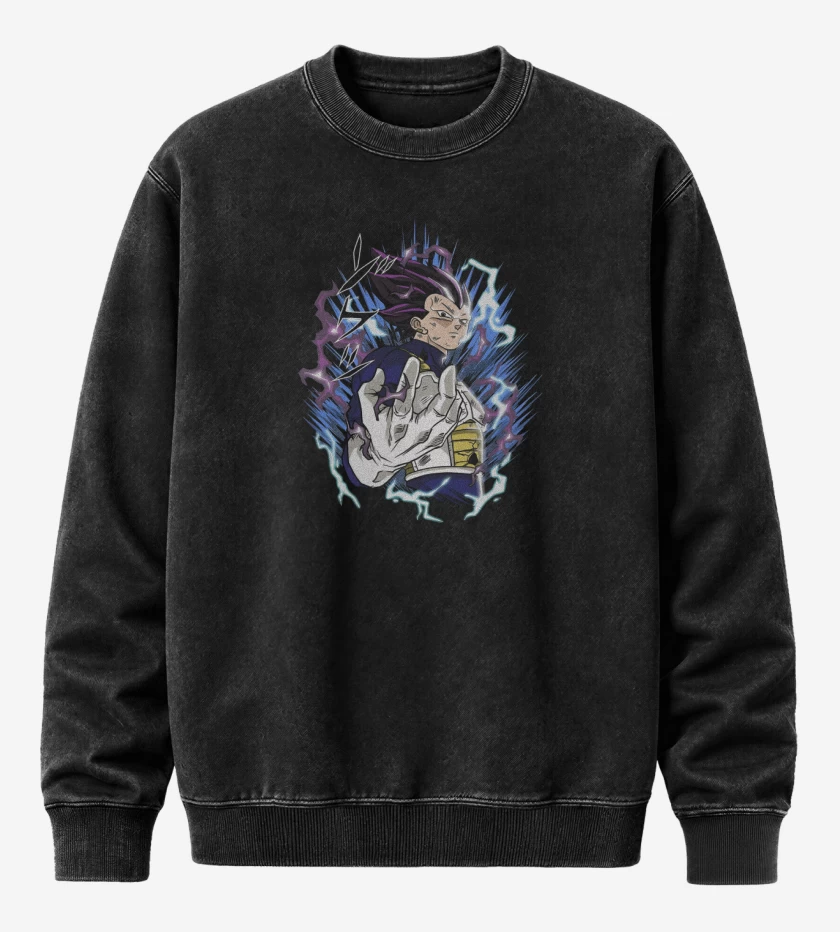Poleron Polo Acid Wash Negro de Ultra Ego