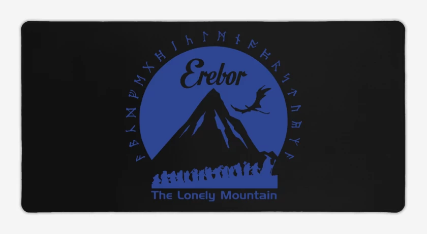 Mouse pad Gamer Negro de Erebor The lonely mountain