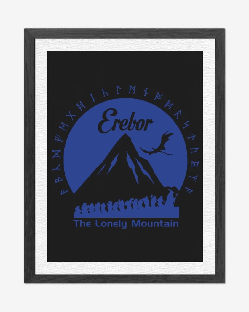 Cuadro decorativo Negro de Erebor The lonely mountain