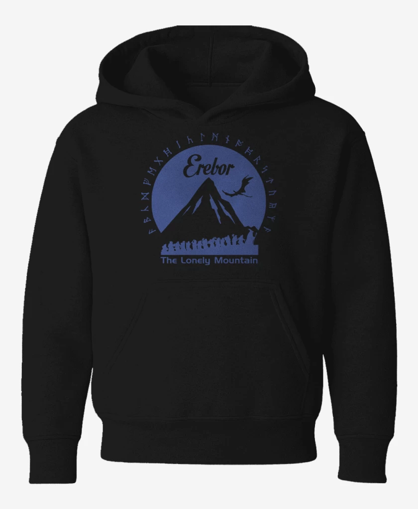 Poleron de niño Negro de Erebor The lonely mountain