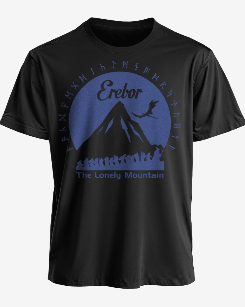 Polera premium Negro de Erebor The lonely mountain