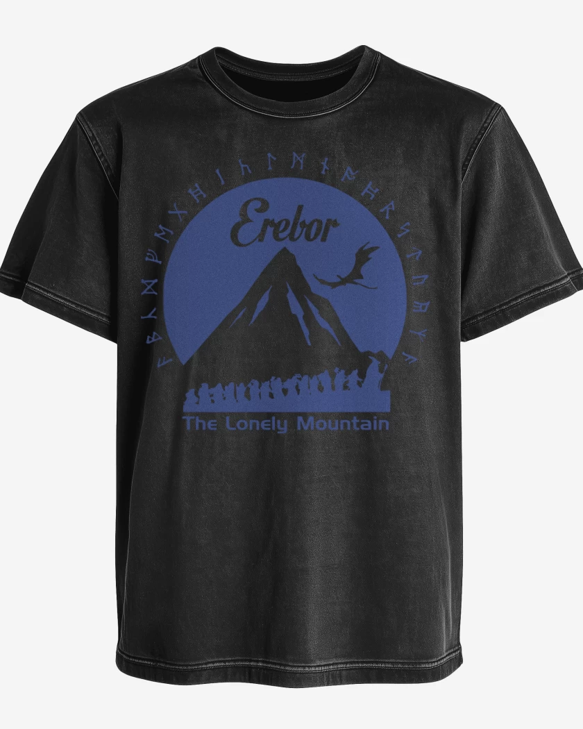 Polera desgastada Negro de Erebor The lonely mountain
