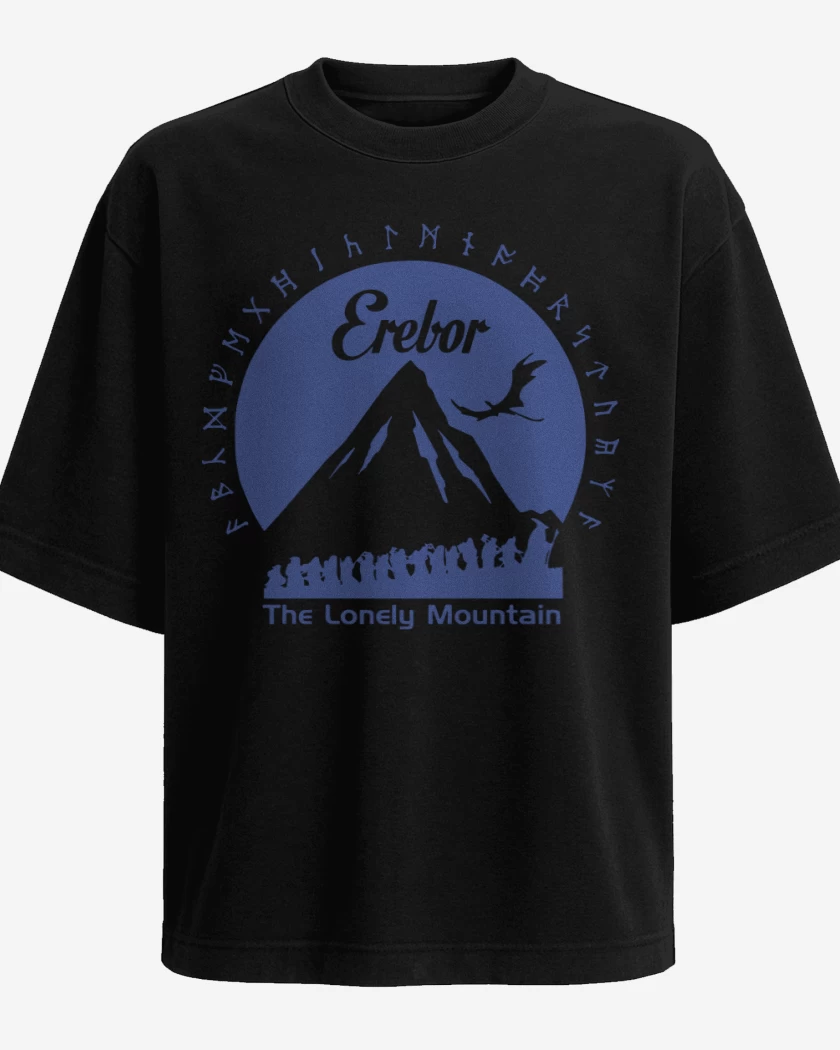 Polera Oversize Negro de Erebor The lonely mountain