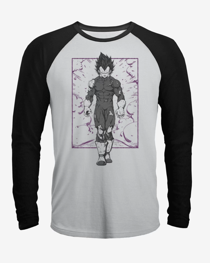 Polera Raglan Blanco / Negro de Hakaishin
