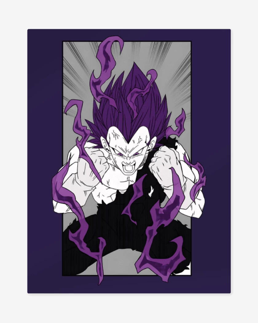 Print metalico Morado de Vegeta Ultraego