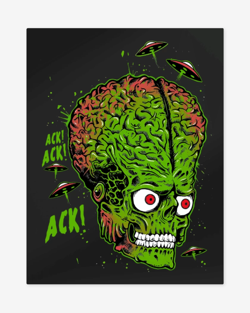 Print metalico Negro de Ack Ack Ack