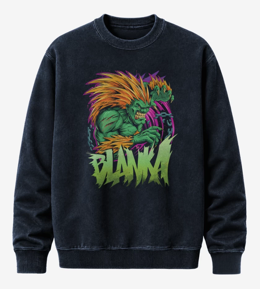 Poleron Polo Acid Wash Azul Marino de Blanka
