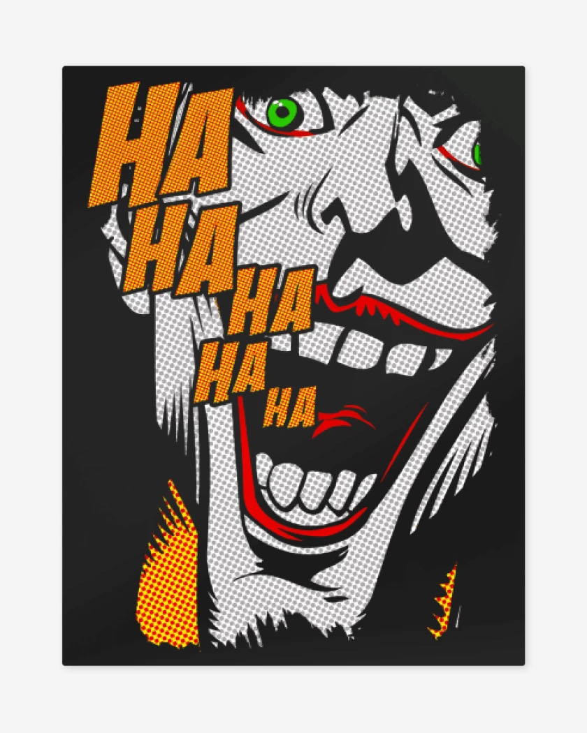 Print metalico Negro de Ha Ha Ha