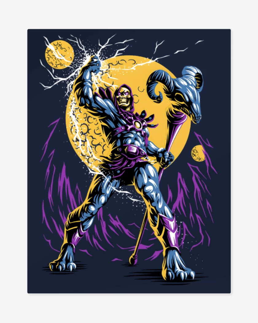 Print metalico Azul Marino de Skeletor 2