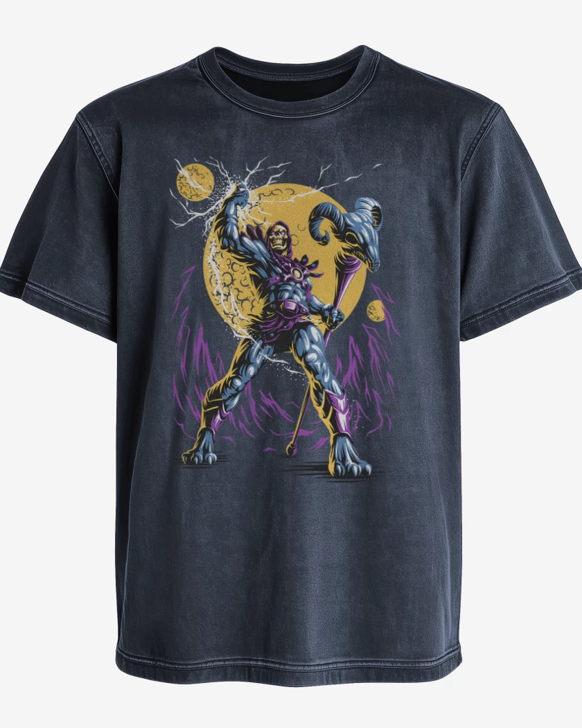 Polera desgastada Azul Marino de Skeletor 2