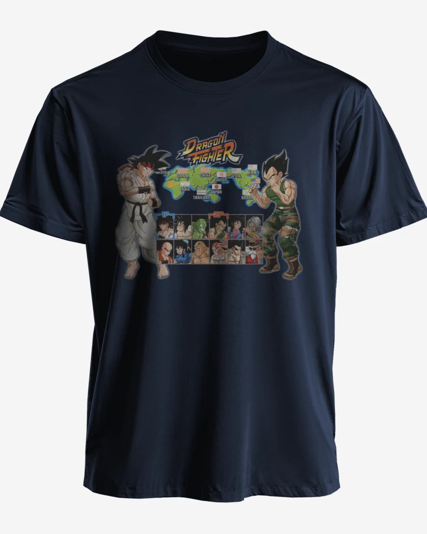 Polera Azul Marino de Dragon Fighter 