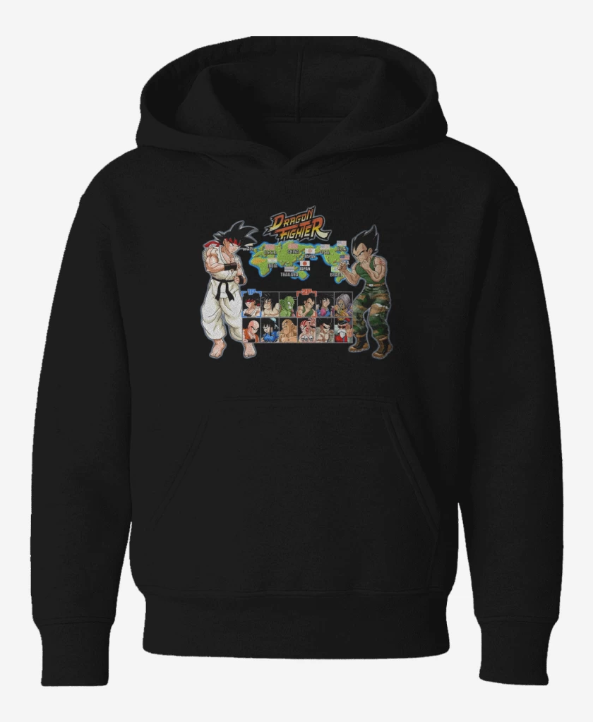 Poleron de niño Negro de Dragon Fighter 