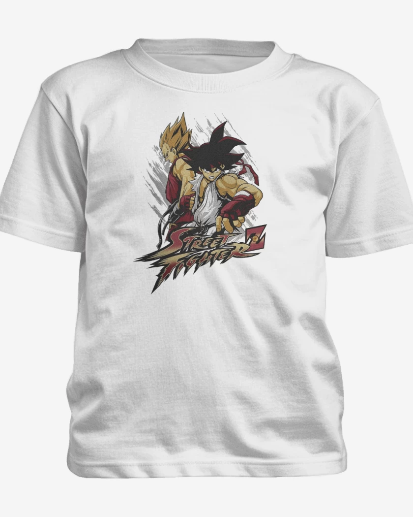 Polera de niño Blanco de Street Fighter Z
