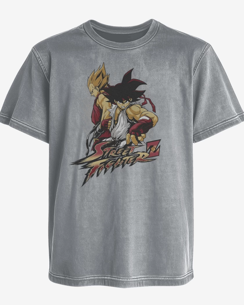 Polera desgastada Street Fighter Z