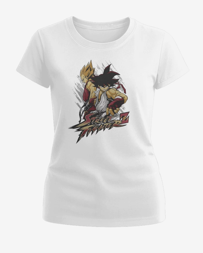 Polera de Mujer Blanco de Street Fighter Z