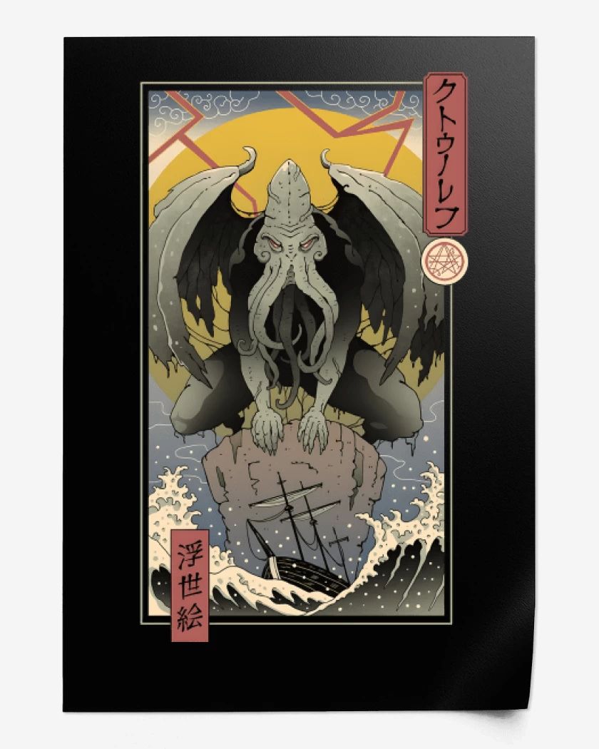 Print Cthulhu Ukiyo-e