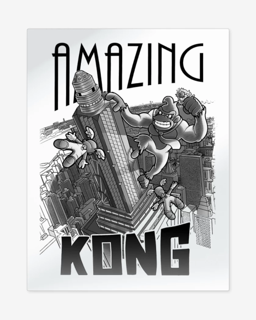 Print metalico Blanco de Amzing Kong