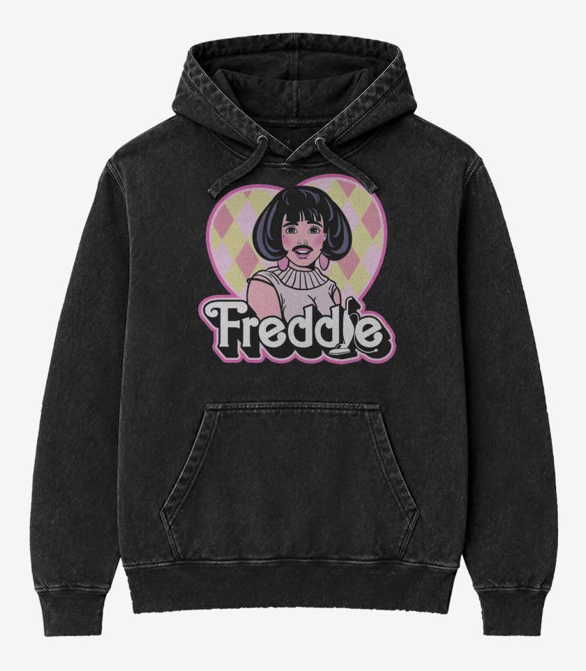 Poleron Canguro Acid Wash Negro de Freddie 