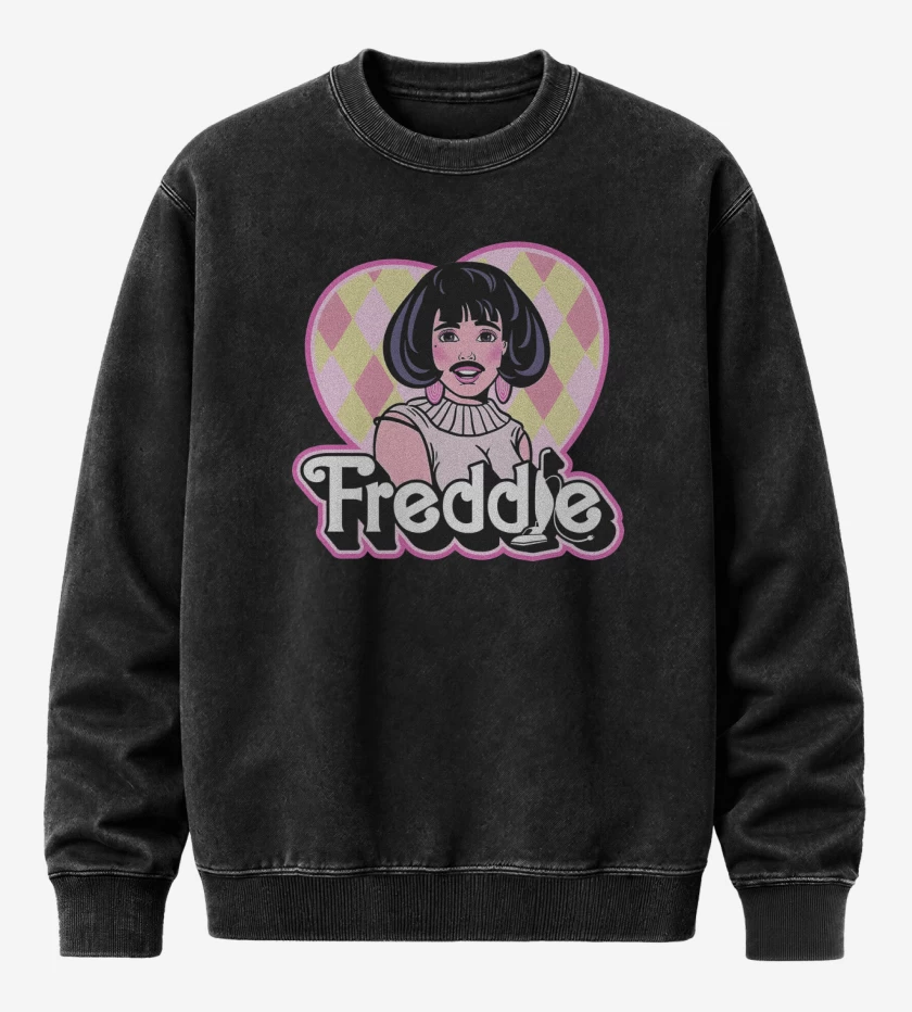 Poleron Polo Acid Wash Negro de Freddie 