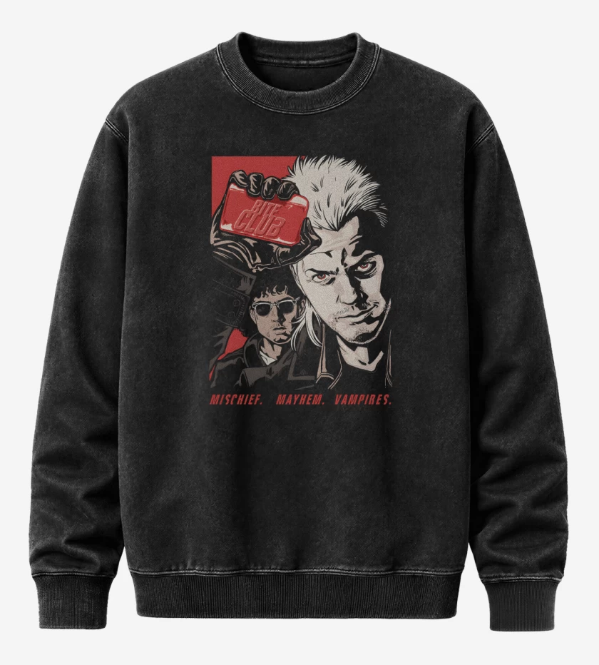 Poleron Polo Acid Wash Negro de Bite Club
