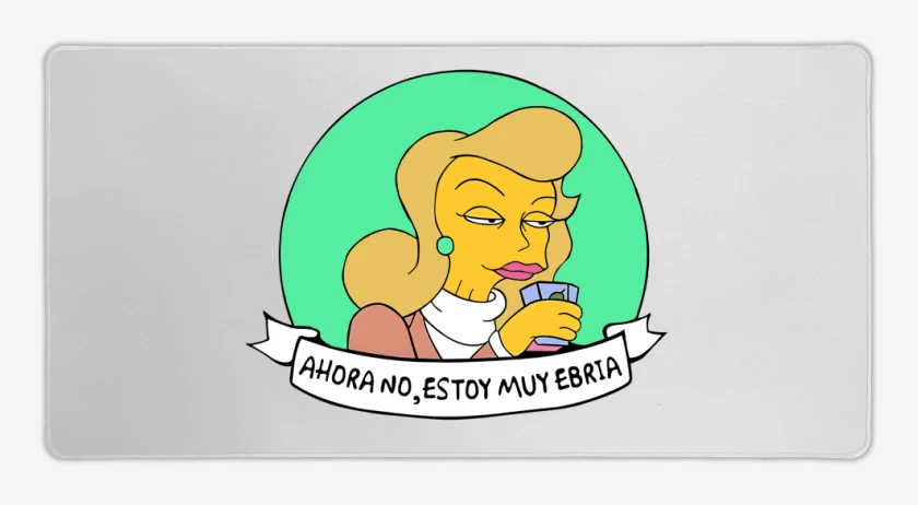 Mouse pad Gamer Blanco de Estoy muy ebria