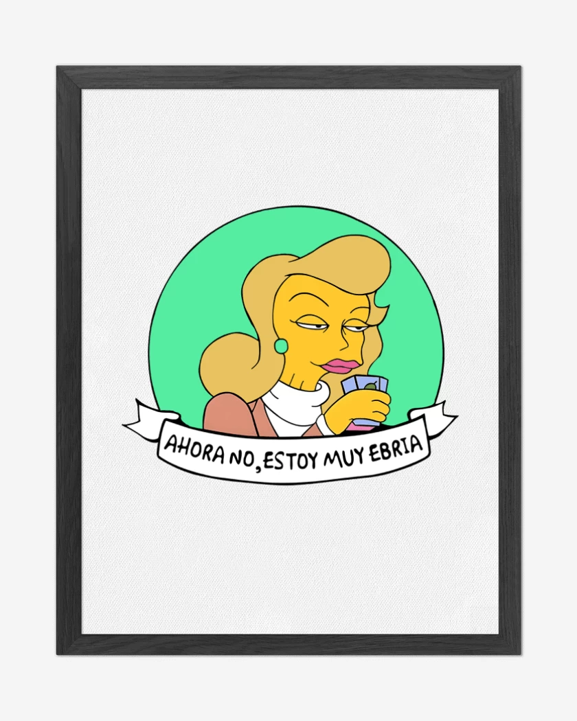 Cuadro decorativo Blanco de Estoy muy ebria