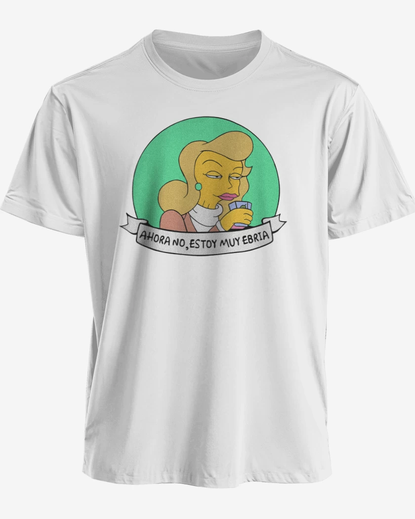 Polera premium Blanco de Estoy muy ebria