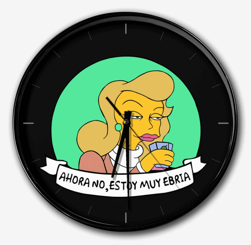 Reloj Negro de Estoy muy ebria